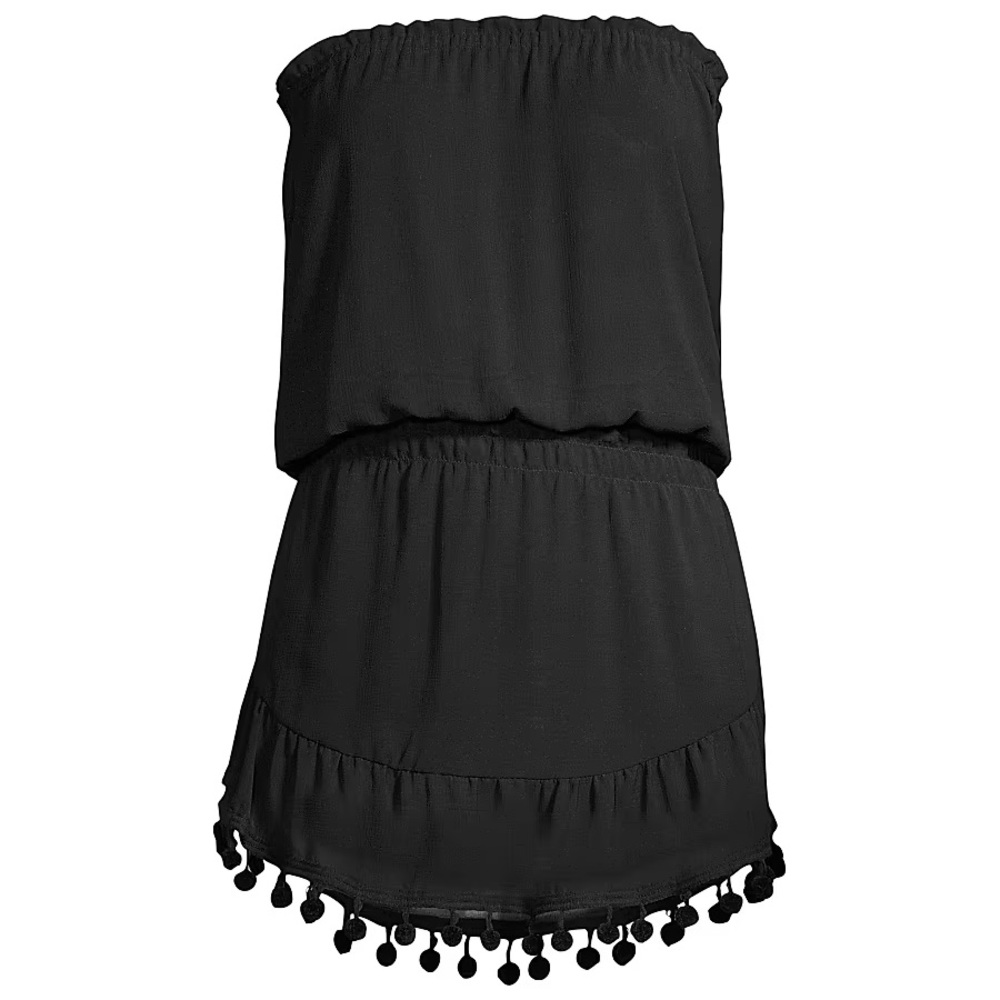 Ramy Brook Marcie Coverup/Dress with Pom Pom Hem